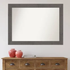 44" X 33" Non-Beveled Rustic Plank Gray Bathroom Wall Mirror - Amanti Art -Avanti Sales Shop GUEST 9b23e4f2 b2fb 4b91 ada1 be14240e39de