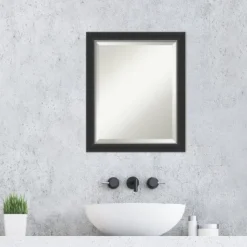 Amanti Art Corvino Black Narrow Beveled Wood Bathroom Wall Mirror -Avanti Sales Shop GUEST 9e14a150 2b63 470c a6af d471ee293365