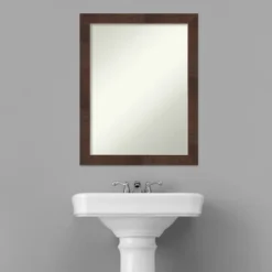 21" X 27" Non-Beveled Wild Wood Brown Narrow Bathroom Wall Mirror - Amanti Art -Avanti Sales Shop GUEST 9e4a8243 114b 4227 bdec abd310fd69d5