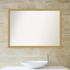 40" X 29" Non-Beveled Grace Narrow Bathroom Wall Mirror Brushed Gold - Amanti Art -Avanti Sales Shop GUEST 9f940211 8f0f 4adf 9f46 f26232a925bc