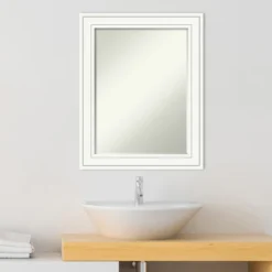 Amanti Art Craftsman White Petite Bevel Wood Bathroom Wall Mirror 29 X 23 In. -Avanti Sales Shop GUEST a06aa89f e436 4fab af68 3090d5a873ff