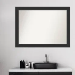 43" X 32" Non-Beveled Corvino Wood Bathroom Wall Mirror Black - Amanti Art -Avanti Sales Shop GUEST a0e0ae77 8dfb 4da6 b551 5b8632043e35