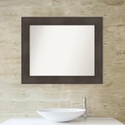 34" X 28" Non-Beveled William Rustic Woodgrain Bathroom Wall Mirror - Amanti Art -Avanti Sales Shop GUEST a140b8fd 99ba 49a7 a82e 9dde20ed2d05