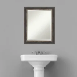 Bark Rustic Framed Bathroom Vanity Wall Mirror Charcoal - Amanti Art -Avanti Sales Shop GUEST a248e2e0 7427 4fef a1c7 8306e10dc2c5