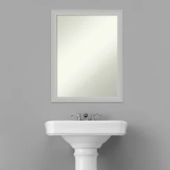 21" X 27" Non-Beveled Low Luster Wood Bathroom Wall Mirror Silver - Amanti Art -Avanti Sales Shop GUEST a3e9d28f 613f 405c b6bd 69c2b1603ea8