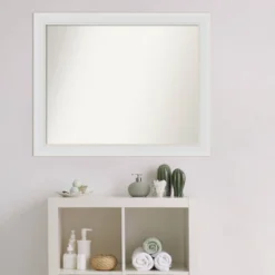 32" X 26" Non-Beveled Flair Narrow Bathroom Wall Mirror Soft White - Amanti Art -Avanti Sales Shop GUEST a6631bc7 b603 4609 a4bd 2c64044eaaa7