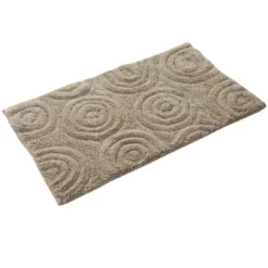 Knightsbridge Beautiful Circle Design Premium Quality Year Round Cotton With Non-Skid Back Bath Rug Stone -Avanti Sales Shop GUEST ab3dc303 5006 4c14 9a94 04594e8e9e9c