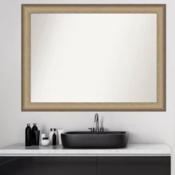 43" X 32" Non-Beveled Elegant Bathroom Wall Mirror Brushed Bronze - Amanti Art -Avanti Sales Shop GUEST abe0396c 8eff 4018 a34a d269220e361a