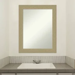 22" X 28" Non-Beveled Mosaic Bathroom Wall Mirror Gold - Amanti Art -Avanti Sales Shop GUEST abe51ee4 6145 4ff7 8bc2 cebe0820e6e7