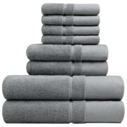 PiccoCasa 100% Combed Cotton Soft 600 GSM Absorbent Lightweight Shower Towel Set 8 Pcs -Avanti Sales Shop GUEST ad86acaa e0b4 4b1e abbd 67eb9a58d581