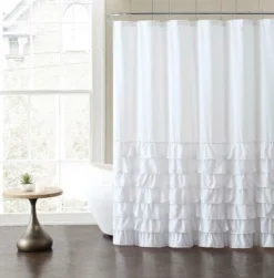 Kate Aurora Melanie Shabby Chic Gypsy Semi Ruffled Fabric Shower Curtains -Avanti Sales Shop GUEST aeeff110 10fb 4518 84bd 07a44d6d0a45