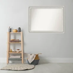 44" X 33" Non-Beveled Parlor White Bathroom Wall Mirror - Amanti Art -Avanti Sales Shop GUEST aef310bb 46f7 4cde b0b6 461ae74979dc