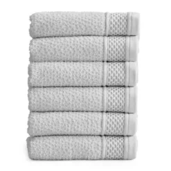 Market & Place Cotton Quick Dry Textured 6-Pack Hand Towel Set -Avanti Sales Shop GUEST af712de1 0598 4376 86bf 33f36488fc51