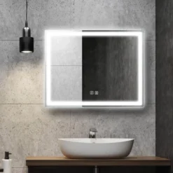 HOMLUX Dimmable Rectangular LED Bathroom Mirror Auto-off Anti-fogging And 3 Color With Smart Touch Control -Avanti Sales Shop GUEST b128b314 4241 43ee 90ce 6d82b70ad7c3