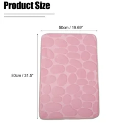 Unique Bargains Cobblestone Pattern Bathroom Rugs Polyester Bath Mat Machine Washable Pink 80x50cm -Avanti Sales Shop GUEST b228f078 fd4a 403d 8a9e 98edd2cdb249