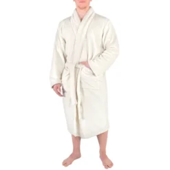 Hudson Home Collection Mens Boy Shawl Collar Plush Robe, Cream, Large X-Large (Lxl) -Avanti Sales Shop GUEST b327174b f978 4462 a442 94ccd8ccac66