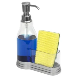 Home Basics Plastic Soap Dispenser With Brushed Steel Top And Fixed Sponge Holder -Avanti Sales Shop GUEST b3c4a3e1 99d7 4e5a bb5b 007785a0ae8c