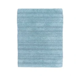 Knightsbridge Luscious Textured Striped All Season Soft Plush Cotton Reversible & Soft Bath Rug Light Blue -Avanti Sales Shop GUEST b3ec0852 7e87 4293 882d 3fe841baec6a