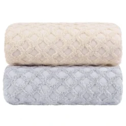 PiccoCasa Cotton Jacquard Diamond Absorbent Bath Towels 2Pcs -Avanti Sales Shop GUEST b59ca5f0 34e8 43b8 b481 2b587a4489ba