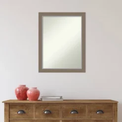 21" X 27" Non-Beveled Eva Narrow Bathroom Wall Mirror Brown - Amanti Art -Avanti Sales Shop GUEST b903d356 07c1 44bf 8789 af82b3117333