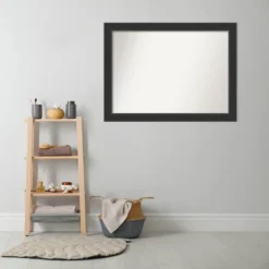 43" X 32" Non-Beveled Corvino Wood Bathroom Wall Mirror Black - Amanti Art -Avanti Sales Shop GUEST b9bcacf5 bae3 4ddf 8753 f0cb1e8a51eb