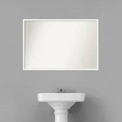 37" X 25" Non-Beveled Lucie Wood Bathroom Wall Mirror White - Amanti Art -Avanti Sales Shop GUEST b9df3877 800f 41bf 92c4 2d3b7a952552