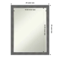 Amanti Art Dixie Grey Rustic Petite Bevel Wood Bathroom Wall Mirror 26.25 X 20.25 In. -Avanti Sales Shop GUEST bbf515d7 da01 45f0 814e 685fa976d269