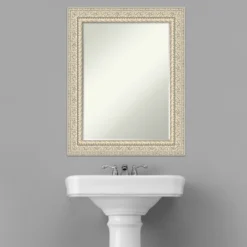 Amanti Art Fair Baroque Cream Petite Bevel Wood Bathroom Wall Mirror 29.5 X 23.5 In. -Avanti Sales Shop GUEST bd1a9612 2823 492c 8d54 7f3c914c7dd2