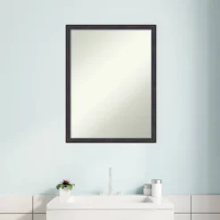 20" X 26" Non-Beveled Scoop Wood Bathroom Wall Mirror Dark Bronze - Amanti Art -Avanti Sales Shop GUEST beb9793d ea24 4996 a866 c19461b5c1c6