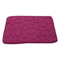 Unique Bargains Cobblestone Pattern Bathroom Rugs Polyester Bath Mat Machine Washable Wine Red 23.62"x15.75" -Avanti Sales Shop GUEST bf0dedec 4bae 4d6c 968a 2d5e81912f77