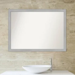 41" X 30" Non-Beveled Vista Brushed Nickel Narrow Bathroom Wall Mirror - Amanti Art -Avanti Sales Shop GUEST bf5f303b 50f9 4ab1 9fdf eafa692fd71b