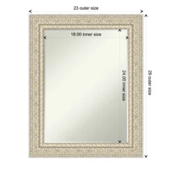 Amanti Art Fair Baroque Cream Petite Bevel Wood Bathroom Wall Mirror 29.5 X 23.5 In. -Avanti Sales Shop GUEST c03ab805 bec9 427f 8384 d98c12596f22