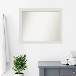 32" X 26" Non-Beveled Flair Narrow Bathroom Wall Mirror Soft White - Amanti Art -Avanti Sales Shop GUEST c3dec030 0bcf 4170 96d3 46f5f95f853e