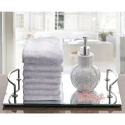 Creative Scents White Lace Towels - Set Of 4 -Avanti Sales Shop GUEST c61dc419 b5f2 40fc af43 7e0dbf3e46ba