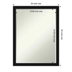 Avon Black Narrow Petite Bevel Bathroom Wall Mirror -Avanti Sales Shop GUEST c6331e76 9bd0 4f2b 8c95 533f6b939c78