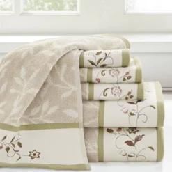 6pc Monroe Embroidered Cotton Jacquard Towel Set - Madison Park -Avanti Sales Shop GUEST c6a6ad06 9117 4265 97d9 feaf62d8d392