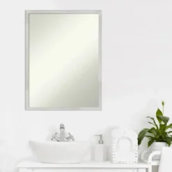 20" X 26" Non-Beveled Svelte Silver Wood Bathroom Wall Mirror - Amanti Art -Avanti Sales Shop GUEST ca6a57dd fe57 42d8 9e8b 8c42a21fd52c