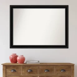 42" X 31" Non-Beveled Corded Bathroom Wall Mirror Black - Amanti Art -Avanti Sales Shop GUEST cbcfbed7 b722 4861 a1da 3f6168a5ca54