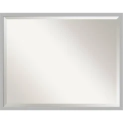 Hera Brushed Framed Bathroom Vanity Wall Mirror Chrome - Amanti Art -Avanti Sales Shop GUEST cf777d8d a40e 4ef0 9801 7e9ae9303f8f