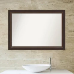 41" X 29" Non-Beveled Lara Wood Bathroom Wall Mirror Bronze - Amanti Art -Avanti Sales Shop GUEST d0381f17 2ade 4c64 9f63 f463c1c5f6ce