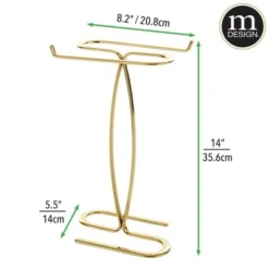 MDesign Metal Hand Towel Holder Stand For Countertop - 2 Pack - Soft Brass -Avanti Sales Shop GUEST d0543e65 ef70 4540 9d3c 16949784248d