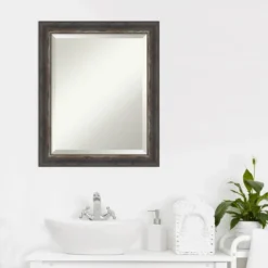 Bark Rustic Framed Bathroom Vanity Wall Mirror Charcoal - Amanti Art -Avanti Sales Shop GUEST d1162d33 7cc1 4720 86bd 57ea20b94b83