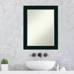 Amanti Art Tribeca Black Petite Bevel Wood Bathroom Wall Mirror 28 X 22 In. -Avanti Sales Shop GUEST d263b292 b1f7 469f b280 d4602770659d