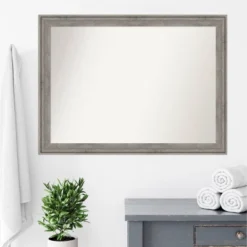 43" X 32" Non-Beveled Regis Barn Wood Gray Wood Bathroom Wall Mirror - Amanti Art -Avanti Sales Shop GUEST d3634726 8dbb 4b5c bba7 23286ee3dffc