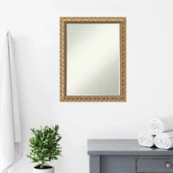 Amanti Art Florentine Gold Petite Bevel Wood Bathroom Wall Mirror 27.5 X 21.5 In. -Avanti Sales Shop GUEST d3b4d669 178f 4db1 9484 903df4eb9a68