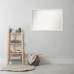 37" X 25" Non-Beveled Lucie Wood Bathroom Wall Mirror White - Amanti Art -Avanti Sales Shop GUEST d3de09f2 e955 4615 8b76 ecb025c81f87