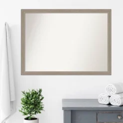 41" X 30" Non-Beveled Curve Wood Bathroom Wall Mirror Gray Wash - Amanti Art -Avanti Sales Shop GUEST d4e46b5b ab8a 4762 91ee 619cf955b436