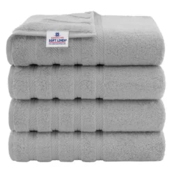 American Soft Linen 4 Pack Bath Towel Set, 100% Cotton, 27 Inch By 54 Inch Bath Towels For Bathroom -Avanti Sales Shop GUEST d7ffd11e f766 4d8b 9b14 ad79ab8698b6