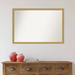 38" X 26" Non-Beveled Grace Narrow Bathroom Wall Mirror Brushed Gold - Amanti Art -Avanti Sales Shop GUEST d86d2d74 80d9 46b3 876e 1f32fe1c5986