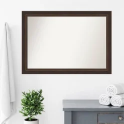 41" X 29" Non-Beveled Lara Wood Bathroom Wall Mirror Bronze - Amanti Art -Avanti Sales Shop GUEST d9a8cf79 7b97 47f0 bf1a 4f70702d38c9